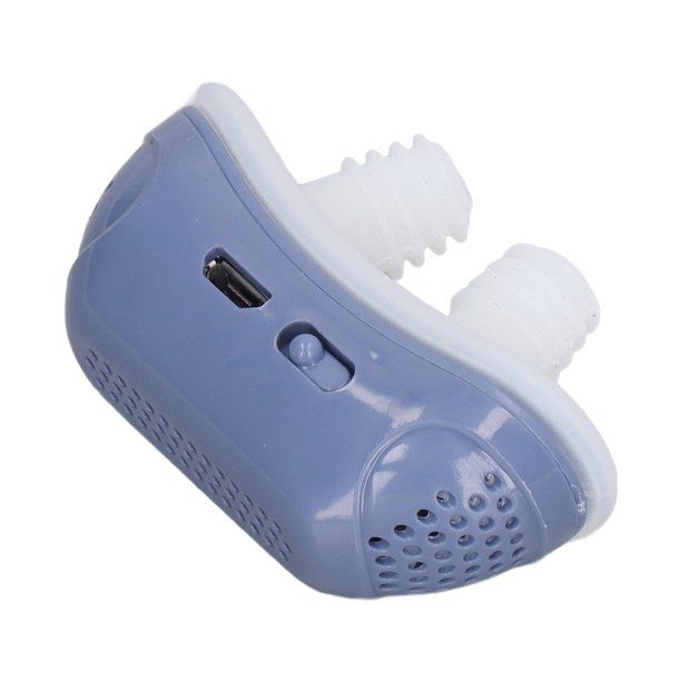 Snore Nose Vents Plugs, Double Turbofan Snoring Nasal Vents Plugs Silicone For Night Use Blue