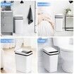 Bathroom Touchless Trash Can 2.2 Gallon Smart Automatic Motion Sensor Rubbish Can with Lid Electric Waterproof Narrow Small Garbage Bin for Kitchen,Office,Living Room,Toilet,Bedroom,RV (White)