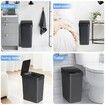 Bathroom Touchless Trash Can 2.2 Gallon Smart Automatic Motion Sensor Rubbish Can with Lid Electric Waterproof Narrow Small Garbage Bin for Kitchen,Office,Living Room,Toilet,Bedroom,RV (Black)