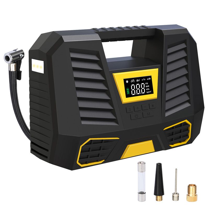 Portable Air Compressor, Tire Inflator, LED Flashlight, Display, Fast Fill,Car Pump, Bicycle