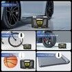 Portable Air Compressor, Tire Inflator, LED Flashlight, Display, Fast Fill,Car Pump, Bicycle