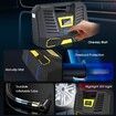 Portable Air Compressor, Tire Inflator, LED Flashlight, Display, Fast Fill,Car Pump, Bicycle