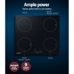 Devanti Electric Induction Cooktop 60cm Ceramic 4 Zones Stove Cook Top Hot Plate