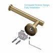 Toilet Paper Holder SUS304 Stainless Steel,Modern Round Tissue Roll Holders Wall Mount,Toilet Paper Roll Dispenser Bathroom 5 inch TP Holder for Kitchen Washroom,Brushed Gold