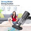 Portable Cordless Handheld Vacuum Cleaner, 6000PA Strong Suction, 60W Rechargable, Dry Use, Quick Cleaning for Car, House & Office