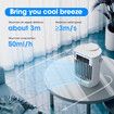 Portable Air Conditioner Mini Fan Cooler Air Cooler USB Air Conditioning 3 Gear Speed Air Cooling Fan Humidifier for Home Office