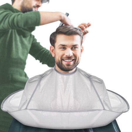 Umbrella Barber Cape For Adult,Capes For Hair Stylist, Non-stick Hair,Easy Clean,Waterproof Barber Salon and Home Stylists Use Hairdressing Kit 60cm