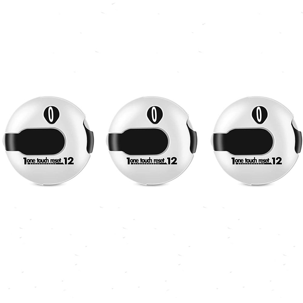 3 pcs Golf Score Counter Mini Golf Stroke Counter White