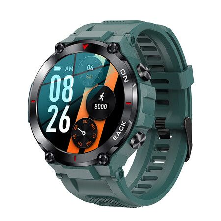 GPS Smart Watch Men AMOLED Display 480mah Fitness Bracelet Green