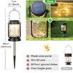 Solar Hanging Mason Jar Lights with Stakes,Outdoor Waterproof Decorative Solar Lantern Table Lamp,Vintage Glass Jar Starry Fairy Light with 30 LEDs for Patio Garden Tree (4 Pack,Warm White)