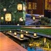 Solar Hanging Mason Jar Lights with Stakes,Outdoor Waterproof Decorative Solar Lantern Table Lamp,Vintage Glass Jar Starry Fairy Light with 30 LEDs for Patio Garden Tree (4 Pack,Warm White)