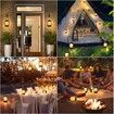 Solar Hanging Mason Jar Lights with Stakes,Outdoor Waterproof Decorative Solar Lantern Table Lamp,Vintage Glass Jar Starry Fairy Light with 30 LEDs for Patio Garden Tree (4 Pack,Warm White)