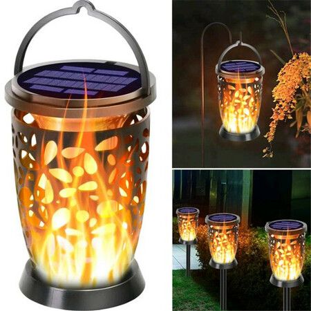 Solar Wall Lamp Garden Outdoor Lawn Lights Fireworks Put Lights Hanging And Inserted Lights Garden Decoration (1 Pack)