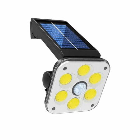 Solar Light Outdoor 54 COB LED Motion Sensor Light, 2400mah 360? Rotating Head Wide Angle Illumination, 3 Modes Wireless Security Wall Lighting