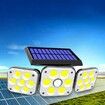 Solar Light Outdoor Motion Sensor 3 Heads Lights Solar Powered, COB LED Flood Light Motion Detected Spotlights IP67 Waterproof 360? Rotatable