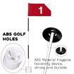 Golf Flagstick Mini, Putting Red Flag with White Number for Yard, 1 Pack