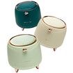 0.4 Gallon Desktop Kitchen Mini Bathroom Trash Cans with Lid Waste Basket for Office Bedroom-Green