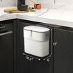 Hanging Trash Can with Lid 9 L Kitchen Compost Bin for Under Sink Small Trash Can with Lid for Cupboard Countertop