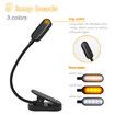 16 LED Rechargeable Book Light for Reading in Bed,Eye Caring 3 Color Temperatures,Stepless Dimming Brightness,80 Hrs Runtime Small Lightweight Clip On Book Reading Light for Kids,Studying