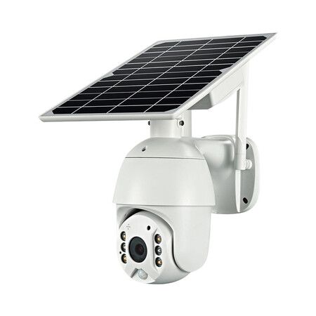Solar Monitoring Camera Outdoor 360° Yuntai Network Night Vision Mobile Phone Remote Home Wireless Camera(Operated with Wifi)