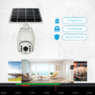 Solar Monitoring Camera Outdoor 360° Yuntai Network Night Vision Mobile Phone Remote Home Wireless Camera(Operated with Wifi)