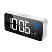 Rechargeable Digital Alarm Clock Voice Control Snooze Night Mode Table Clock Electronic Music LED Clocks Digital Alarm Clock