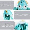 Crawling Octopus Baby Toy Avoiding Obstacles, Musical Octopus Toy with USB Charge and Light for Babies, Kids (Green)