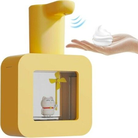 Automatic Soap Dispenser Unicorns Touchless Night Light Soap Dispenser 400ml Rechargeable for Kids Bathroom-Yellow