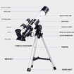 Astronomical Telescope for Kids,Professional Stargazing HD Refractor Telescope 400mm Focal Length,High Magnification Astronomical Telescope to Observe Deep Space Stargazing for Kids Beginners