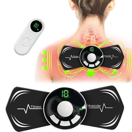 Neck Massager,Body Massager, Portable Mini Massager Machine for Lower Back and Neck Pain, 8 Modes, 18 Adjustable Levels