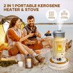 2in1 Kerosene Heater Stove Portable Indoor Outdoor Space Radiant Kerosine Oil Burner Auto Ignition Anti Tipping 22300BTU