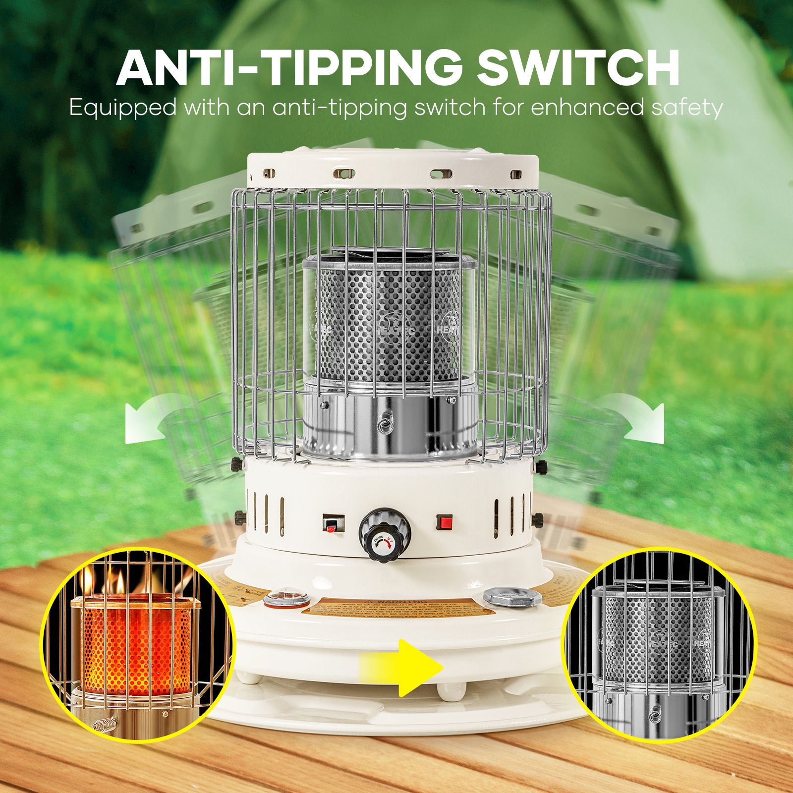 2in1 Kerosene Heater Stove Portable Indoor Outdoor Space Radiant