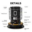 2in1 Kerosene Heater Stove Indoor Portable Outdoor Radiant Space Kerosine Oil Burner Anti Tipping Auto Ignition 22300BTU