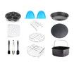 Square Air Fryer Accessories 12 pcs with Recipe Cookbook Compatible with Philips Air Fryer, COSORI