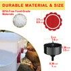 DIY Chicken Feeders No Waste, Poultry Feeder with Covers Gravity Feed Kit Ports 4-1 Hole Saw for Buckets Barrels Bins Troughs