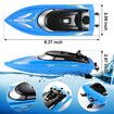 Remote Control Boats with Crocodile Top for Pools and Lakes, 10km/h High Speed Mini Boat Toys for Kids Adults Boys Girls