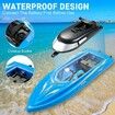 Remote Control Boats with Crocodile Top for Pools and Lakes, 10km/h High Speed Mini Boat Toys for Kids Adults Boys Girls