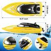 Remote Control Boats for Pools and Lakes, 10km/h High Speed Mini Boats Toys for Kids Adults Boys Girls Yellow