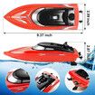 Remote Control Boats for Pools and Lakes, 10km/h High Speed Mini Boats Toys for Kids Adults Boys Girls Red