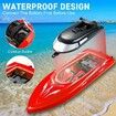 Remote Control Boats for Pools and Lakes, 10km/h High Speed Mini Boats Toys for Kids Adults Boys Girls Red