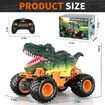 Remote Control Dinosaur Car Toys for Kids Boys, 2.4GHz RC Dinosaur Car Toys with Light, Sound, Spray, Indoor Outdoor All Terrain