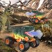 Remote Control Dinosaur Car Toys for Kids Boys, 2.4GHz RC Dinosaur Car Toys with Light, Sound, Spray, Indoor Outdoor All Terrain