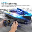 Remote Control Boat with LED Light for Kids and Adults, Remote Control Boat for Pools and Lakes, 2.4GHZ RC Boats