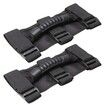 2 Pack Grab Handle Set Compatible with Jeep Wrangler TJ YJ JK, Easy-to-Fit 3 Straps Design for 1987-2023 Models (Black)