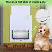 Pet Dog Cat Door Flap Screen Large 2 Way Lockable Magnetic Panel Brushy Safe Security Wooden Wall ABS White