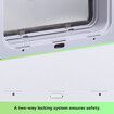 Pet Dog Cat Door Flap Screen Large 2 Way Lockable Magnetic Panel Brushy Safe Security Wooden Wall ABS White