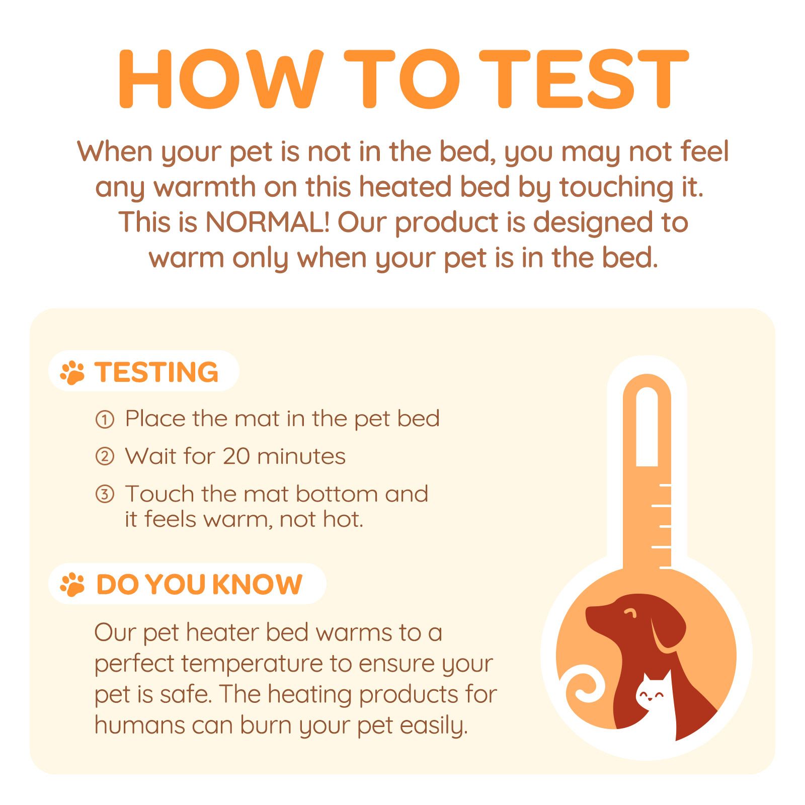 Heated Dog Cat Bed Pet Puppy Kitten Heater Washable Calming Heating