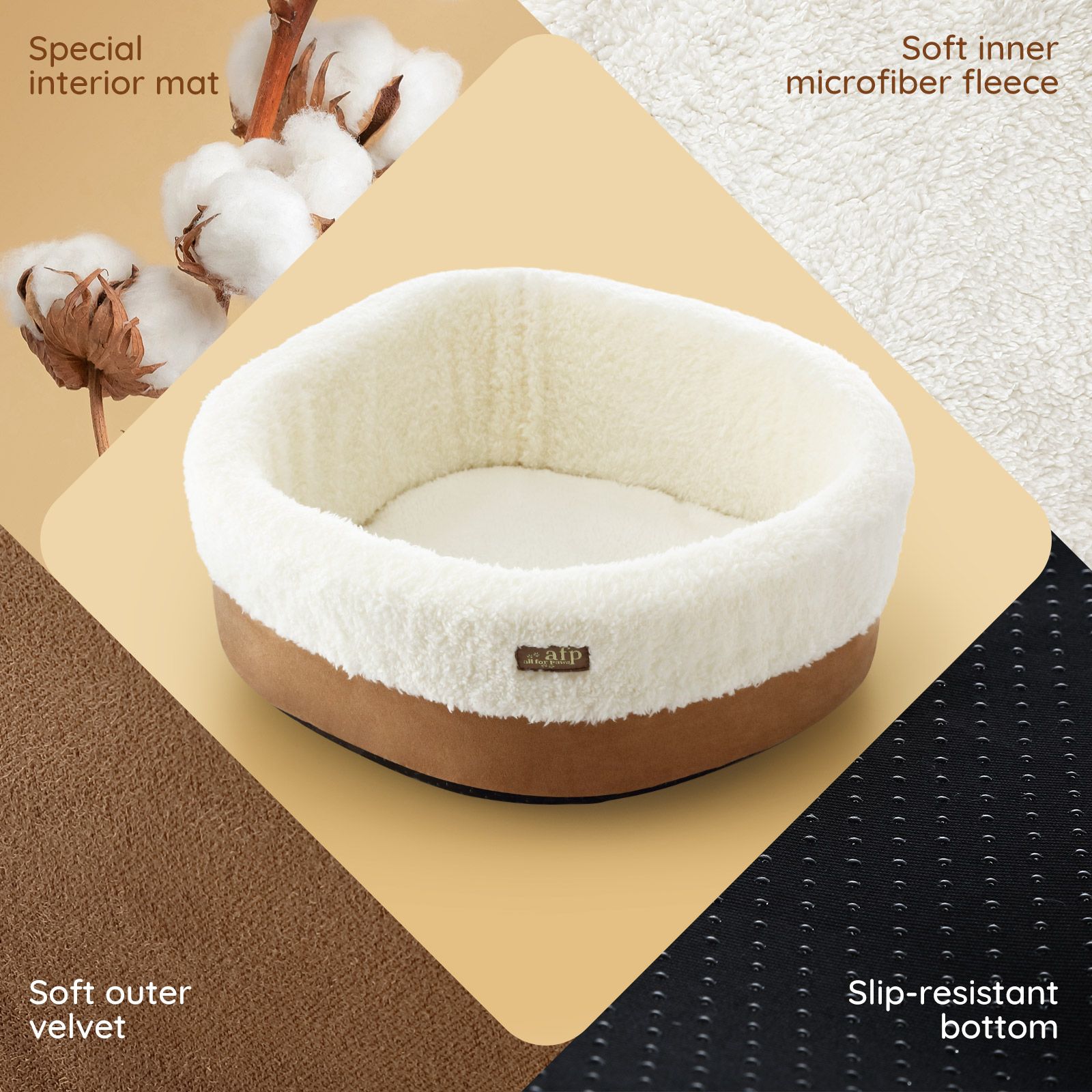 Heated Dog Cat Bed Pet Puppy Kitten Heater Washable Calming Heating