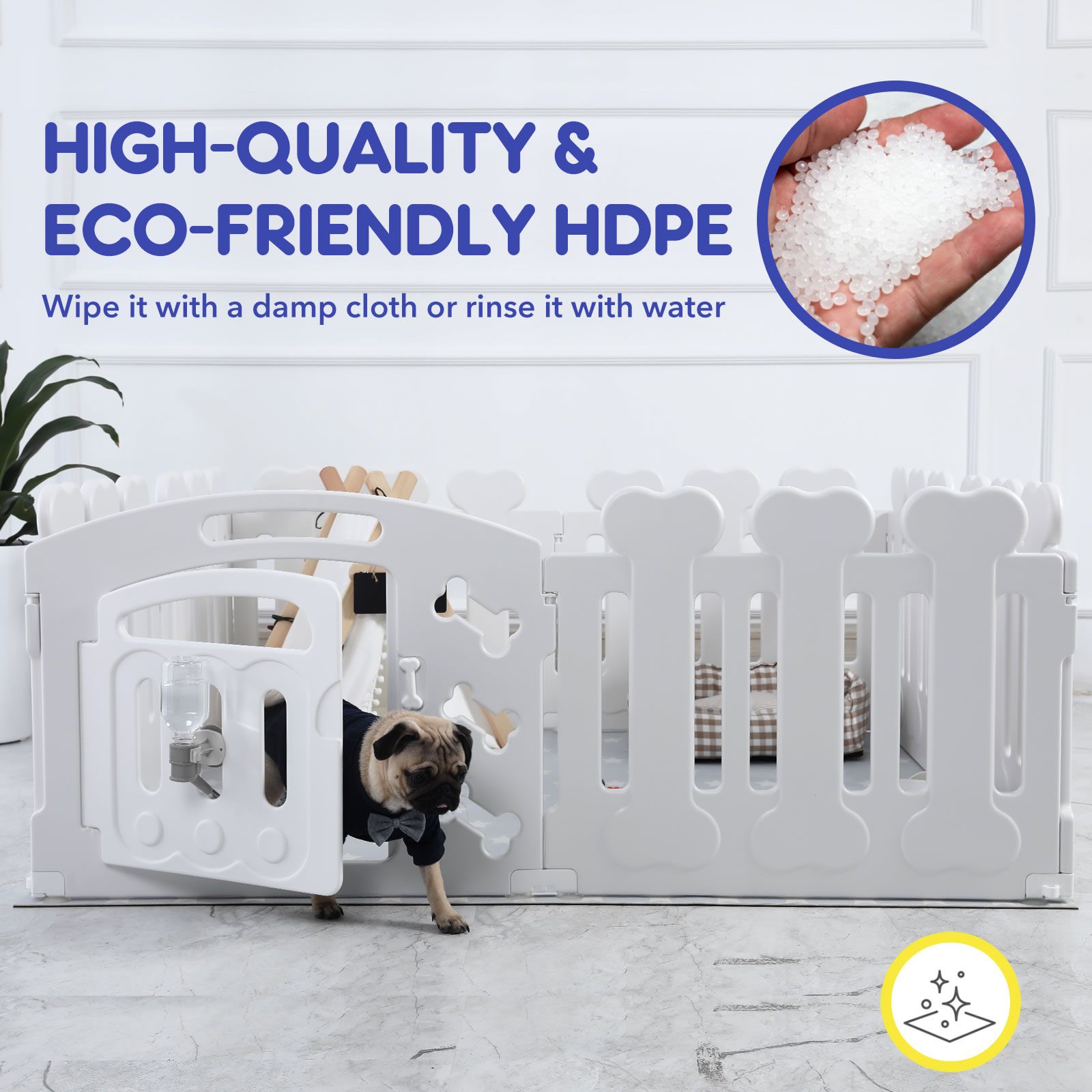 Dog Pet Cat Kennel Enclosure Cage Fence Safety Gate Playpen Crate ...