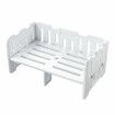 Raised Dog Cat Pet Bed Frame Couch Sofa Platform Elevated Washable Waterproof Puppy Kitten Chair Furniture with Mat White